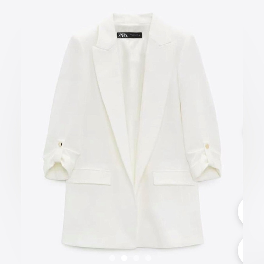 NWT Zara Oversized Blazer White Size Small